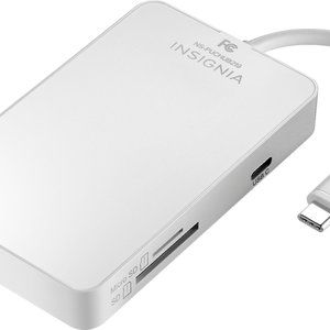 Brand New: Insignia - 7-Port Type-C Hub with Gigabit Ethernet Adapter